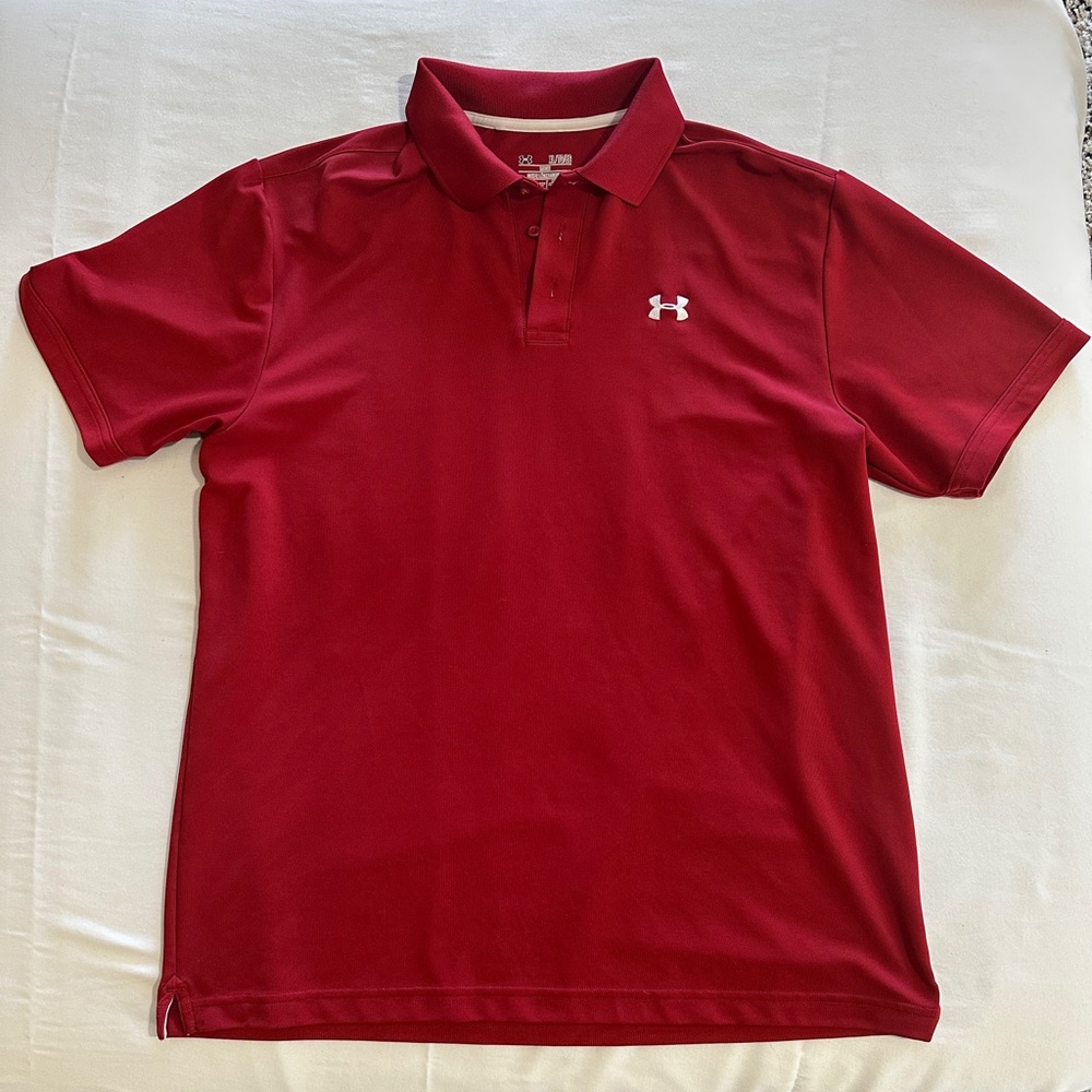 Under Armour Red Performance Polo Shirt